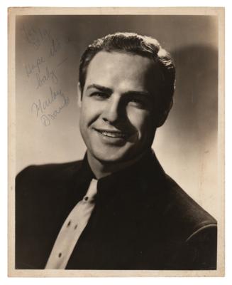 Lot #656 Marlon Brando Signed Photograph from Guys and Dolls - Image 1