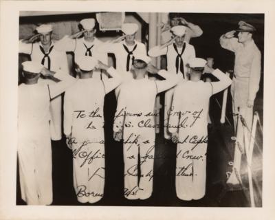 Lot #246 Douglas MacArthur Signed Photograph on USS Cleveland in Borneo (1945) - Image 3