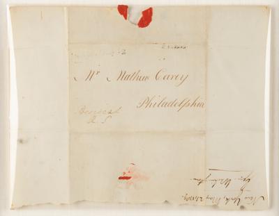 Lot #3 George Washington Signed Free Frank as President to Publisher Mathew Carey - Image 3