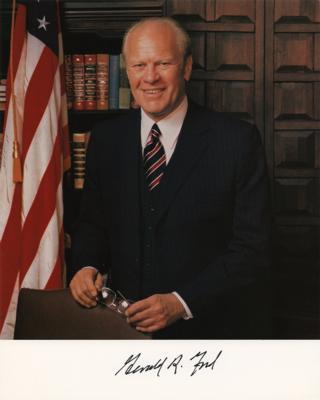 Lot #73 Gerald Ford Signed Photograph - Image 1