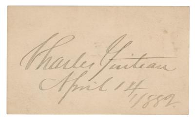 Lot #179 Charles Guiteau 'Jail Cell' Signature