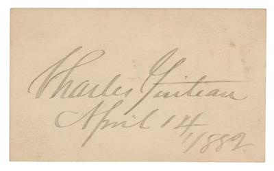 Lot #179 Charles Guiteau 'Jail Cell' Signature - Image 1