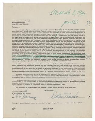 Lot #874 Dalton Trumbo Document Signed - Image 1