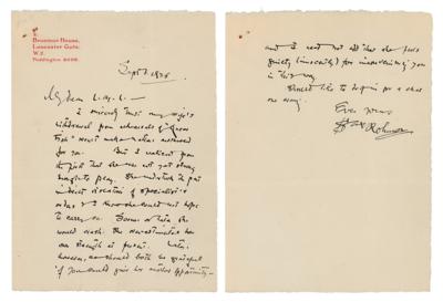 Lot #474 Sax Rohmer Autograph Letter Signed - Image 1