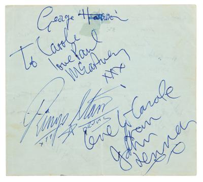 Lot #522 Beatles Signatures from September 1962, Less Than a Month After Ringo Starr Joined the Band - Image 1