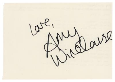Lot #552 Amy Winehouse Signature - Rare Full Name Example