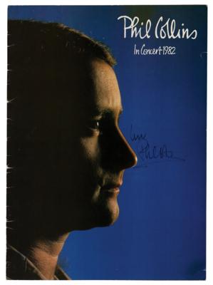 Lot #609 Phil Collins Signed 1982 Tour Program