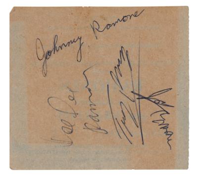 Lot #549 Ramones Signed 1977 Newcastle Ticket Stub - Image 1