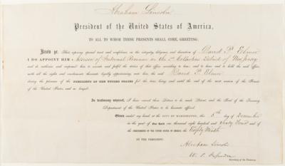 Lot #21 Abraham Lincoln Document Signed as President for Internal Revenue Assessor - Image 2