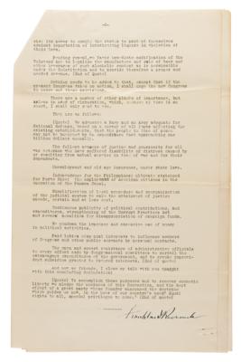 Lot #41 Franklin D. Roosevelt Signed Presidential Campaign Speech (1932)