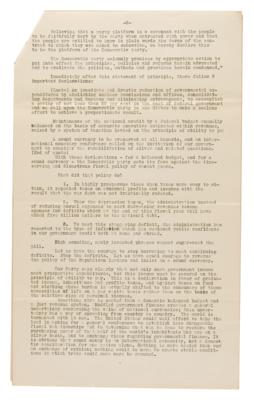 Lot #41 Franklin D. Roosevelt Signed Presidential Campaign Speech (1932) - Image 3