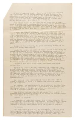 Lot #41 Franklin D. Roosevelt Signed Presidential Campaign Speech (1932) - Image 4