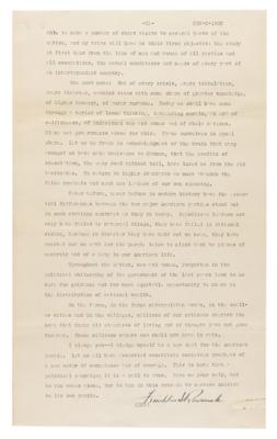 Lot #40 Franklin D. Roosevelt Signed Presidential Nomination Acceptance Speech (1932): A new deal for the American people