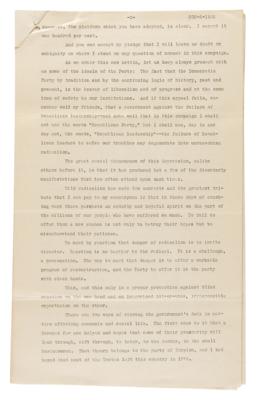 Lot #40 Franklin D. Roosevelt Signed Presidential Nomination Acceptance Speech (1932): "A new deal for the American people" - Image 4