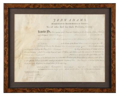 Lot #5 John Adams Document Signed as President for Infantry Lieutenant for the 'Quasi-War' with France - Image 2