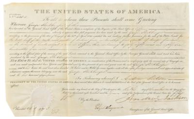 Lot #11 Andrew Jackson Document Signed as President - Image 1