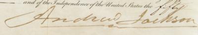 Lot #11 Andrew Jackson Document Signed as President - Image 2