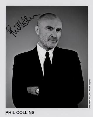 Lot #610 Phil Collins Signed Photograph - Image 1