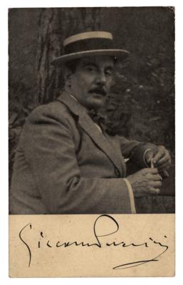 Lot #510 Giacomo Puccini Signed Photograph