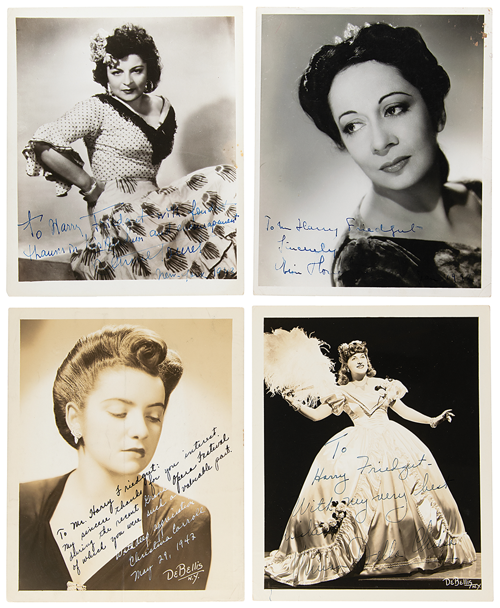 Female Opera Singers (9) Signed Photographs | RR Auction