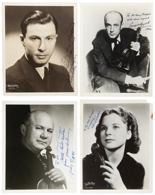 Lot #595 String Players (9) Signed Photographs - Image 1