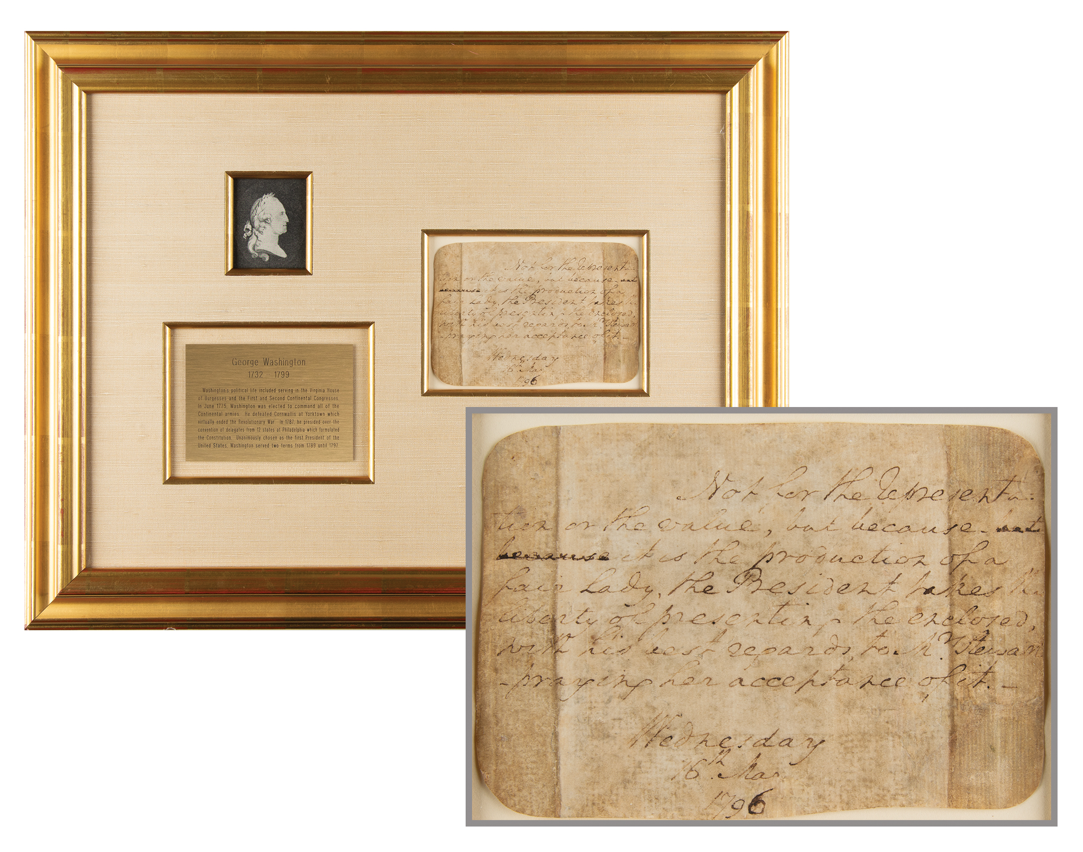 Lot #1 George Washington Autograph Letter Signed as President - Image 1