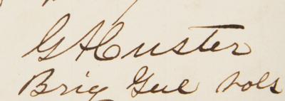 Lot #245 George A. Custer Civil War-Dated Autograph Endorsement Signed on Deserting Irish Captain - Image 4