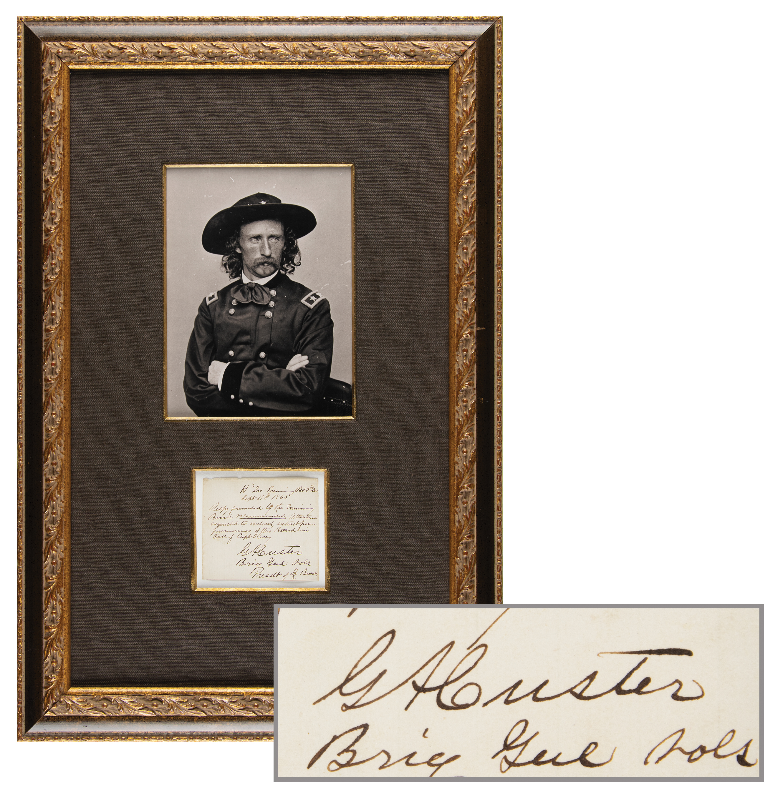 Lot #245 George A. Custer Civil War-Dated Autograph Endorsement Signed on Deserting Irish Captain