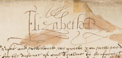 Lot #131 Queen Elizabeth I Letter Signed (1592) - Image 2