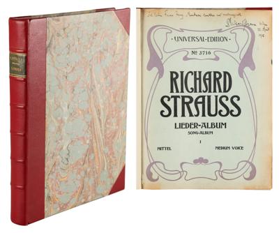 Lot #514 Richard Strauss Signed Score Book