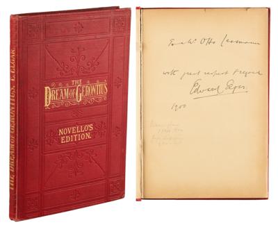 Lot #504 Edward Elgar Signed Score Book