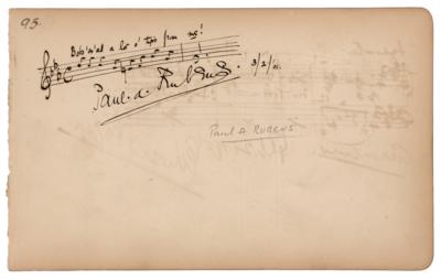 Lot #503 Edward Elgar Autograph Musical Quotation Signed from 'The Dream of Gerontius' - Image 2