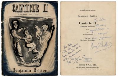 Lot #499 Benjamin Britten and Peter Pears Signed Sheet Music Booklet - Image 1