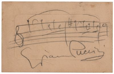 Lot #507 Giacomo Puccini Autograph Musical