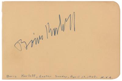 Lot #796 Boris Karloff Signature