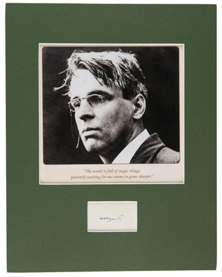 Lot #494 William Butler Yeats Signature - Image 1