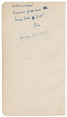 Lot #46 John F. Kennedy Signed Handwritten Notes