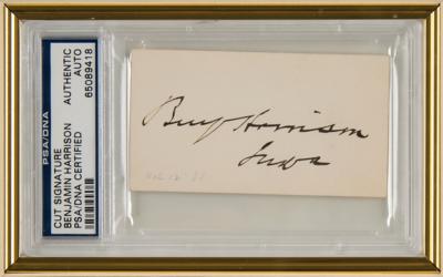 Lot #97 Presidents (4) Signatures — Grover Cleveland, Benjamin Harrison, Rutherford B. Hayes, and Herbert Hoover - Image 4