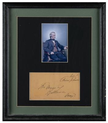 Lot #81 Andrew Johnson Signed Free Frank as