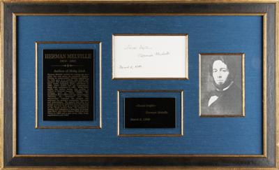 Lot #389 Herman Melville Rare Autograph Quotation Signed - Image 2