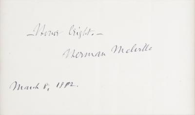 Lot #389 Herman Melville Rare Autograph Quotation Signed - Image 3