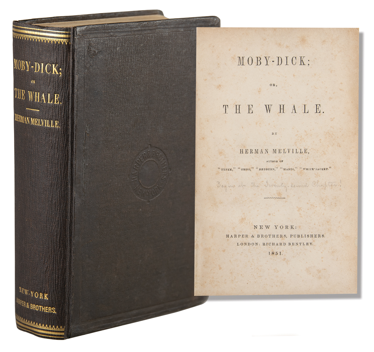 Lot #388 Herman Melville: First Edition of Moby-Dick - Image 1