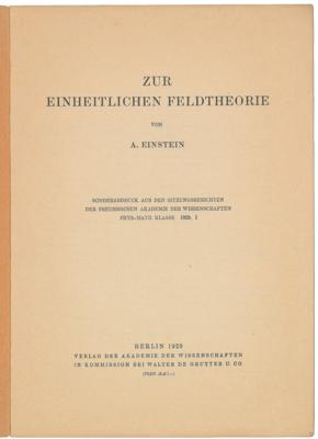 Lot #152 Albert Einstein 'On the Unified Field Theory' Booklet - Image 2