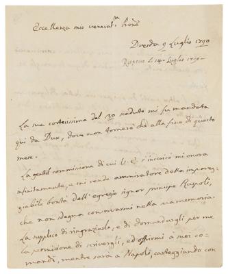 Lot #363 Giacomo Casanova Rare Autograph Letter Signed on European Wars and Politics - Image 2