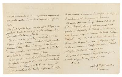 Lot #363 Giacomo Casanova Rare Autograph Letter Signed on European Wars and Politics - Image 3