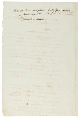 Lot #248 Napoleon Handwritten Letter Draft on the Defense of Marseille: "Tell me about the state of the field artillery or the siege artillery" - Image 2