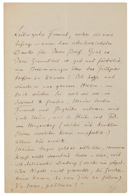 Lot #156 Friedrich Nietzsche Rare Autograph Letter Signed - Image 1