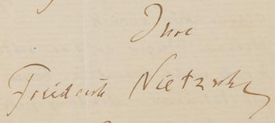 Lot #156 Friedrich Nietzsche Rare Autograph Letter Signed - Image 3
