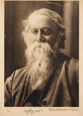 Lot #539 Rabindranath Tagore Signed Photograph - Image 1