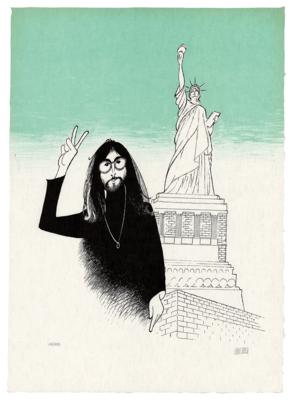 Lot #725 John Lennon: Al Hirschfeld Signed Lithograph - Image 1